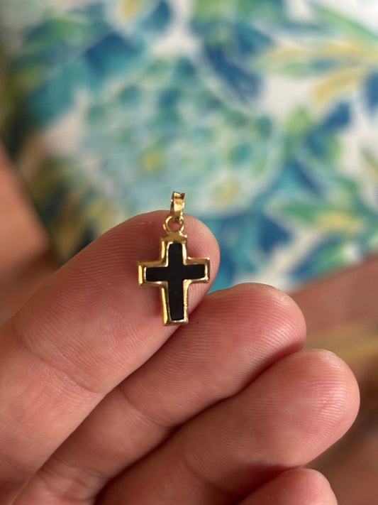 Dije Cruz de Color Oro